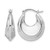 Sterling Silver Rhodium-Plated Graduating Puffed Hoop Earrings, 23.17 mm
