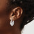 Sterling Silver Rhodium-Plated Graduating Puffed Hoop Earrings, 23.17 mm - View 3