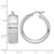 Sterling Silver Rhodium-Plated and Diamond-Cut Hoop Earrings, 26.58 mm - View 4
