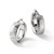 Sterling Silver Rhodium-Plated and Diamond-Cut Hoop Earrings, 26.58 mm - View 5