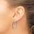 Sterling Silver Rhodium-Plated Polished/Hammered Hoop Earrings, 30.2 mm - View 3