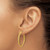 Sterling Silver Gold-Tone Polished Twisted Lrg Oval Hoop Earrings, 29 mm - View 3
