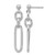 Sterling Silver Rhodium-Plated Polished Fancy Link Post Dangle Earrings, 38.7 mm