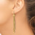 Sterling Silver Gold-Plat Twist Texture Wrapped 2-Strand Drop French Wire Earrings, 69 mm - View 3