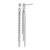 Sterling Silver Rhodium-Plated Polished 3-Strand Post Dangle Earrings, 57.5 mm
