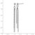 Sterling Silver Rhodium-Plated Polished 3-Strand Post Dangle Earrings, 57.5 mm - View 4