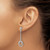 Sterling Silver Rhodium-Plated Polished Circles on Chain Dangle Earrings, 37 mm - View 3