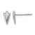 Sterling Silver Rhodium-Plated Polished Arrowhead Stud Earrings, 9.1 mm