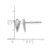 Sterling Silver Rhodium-Plated Polished Arrowhead Stud Earrings, 9.1 mm - View 4