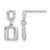 Sterling Silver Rhodium-Plated Square Link Dangle Earrings, 15.5 mm