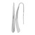 Sterling Silver Rhodium-Plated-Plate Polished Drop Bar Threader Earrings, 57 mm