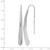 Sterling Silver Rhodium-Plated-Plate Polished Drop Bar Threader Earrings, 57 mm - View 4