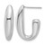 Sterling Silver Rhodium-Plated Polished J-Hoop Earrings, 24.5 mm