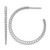 Sterling Silver Rhodium-Plated Polished J-Hoop Earrings, 32.5 mm