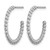 Sterling Silver Rhodium-Plated Polished J-Hoop Earrings, 21.5 mm - View 2