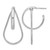 Sterling Silver Rhodium-Plated Polished and Diamond-Cut Dangle Earrings, 37.5 mm