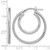 Sterling Silver Rhodium-Plated Polished and Textured Double Hoop Earrings, 6.8 mm - View 4