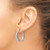 Sterling Silver Rhodium-Plated Polished Hoop Earrings, 27 mm - View 3
