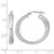 Sterling Silver Rhodium-Plated Polished Hoop Earrings, 27 mm - View 4