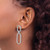 Sterling Silver Rhodium-Plated Polished Cubic Zirconia Dangle Earrings, 42 mm - View 3