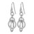 Sterling Silver Rhodium-Plated Polished Circle Dangle French Wire Earrings, 52 mm - View 2