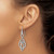 Sterling Silver Rhodium-Plated Polished Circle Dangle French Wire Earrings, 52 mm - View 3