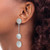 Sterling Silver Rhodium-Plated Radiant Essence Polished/Scratch Dangle Earrings, 62.3 mm - View 3
