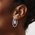 Sterling Silver Rhodium-Plated Radiant Essence Polished/Scratch Hoop Earrings, 28.3 mm - View 3