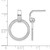 Sterling Silver Rhodium-Plated Polished Circle Dangle Earrings, 24.85 mm - View 4