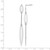 Sterling Silver Rhodium-Plated Polished Post Dangle Earrings, 68 mm - View 4