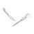 Sterling Silver Rhodium-Plated Polished Post Dangle Earrings, 68 mm - View 5