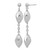 Sterling Silver Rhodium-Plated Polished Post Dangle Earrings, 62.5 mm