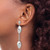 Sterling Silver Rhodium-Plated Polished Post Dangle Earrings, 62.5 mm - View 3