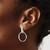 Sterling Silver Rhodium-Plated Diamond-Cut Circles Post Dangle Earrings, 28.8 mm - View 3