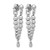 Sterling Silver Rhodium-Plated Ball Dangle Earrings, 30 mm - View 4