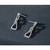 Sterling Silver Rhodium-Plated-Plate Geometric Link Dangle Earrings, 38 mm - View 6