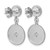 Sterling Silver Rhodium-Plated Cubic Zirconia Polished/Grooved Circle Dangle Earrings, 27.3 mm - View 4