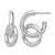 Sterling Silver Rhodium-Plated Polished Circle Drop Post Earrings, 25.5 mm