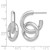 Sterling Silver Rhodium-Plated Polished Circle Drop Post Earrings, 25.5 mm - View 5