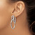 Sterling Silver Rhodium-Plated Polished Front/Back Oval Dangle Earrings, 43 mm - View 3