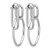 Sterling Silver Rhodium-Plated Polished Front/Back Oval Dangle Earrings, 43 mm - View 4