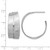 Sterling Silver Rhodium-Plated-Plate Scratch Finish J-Hoop Earrings, 26 mm - View 5