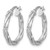 Sterling Silver Rhodium-Plated Polished Twisted Hoop Earrings, 21 mm - View 2
