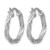 Sterling Silver Rhodium-Plated Polished Twisted Hoop Earrings, 21 mm - View 4