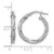 Sterling Silver Rhodium-Plated Polished Twisted Hoop Earrings, 21 mm - View 5