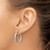 Sterling Silver Rhodium-Plated Polished Twisted Hoop Earrings, 26 mm, 2.75 mm Wide - View 3