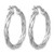 Sterling Silver Rhodium-Plated Polished Twisted Hoop Earrings, 26 mm, 2.75 mm Wide - View 4