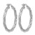 Sterling Silver Rhodium-Plated Polished Twisted Hoop Earrings, 30 mm - View 4