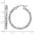 Sterling Silver Rhodium-Plated Polished Twisted Hoop Earrings, 30 mm - View 5