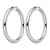 Sterling Silver Rhodium-Plated 5 mm Tube Hoop Earrings, 55 mm Long - View 2